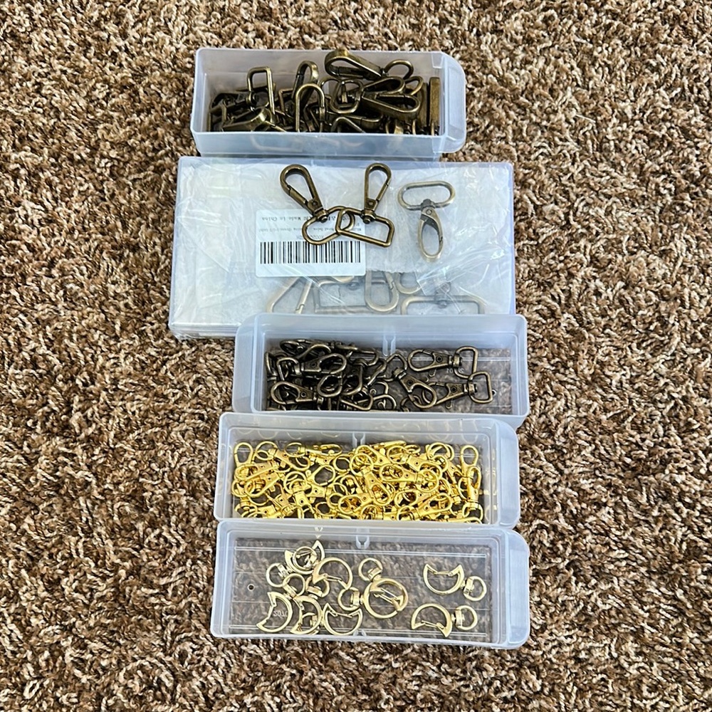 Gold, Silver, and Brass Tone Swivel Lobster Claps